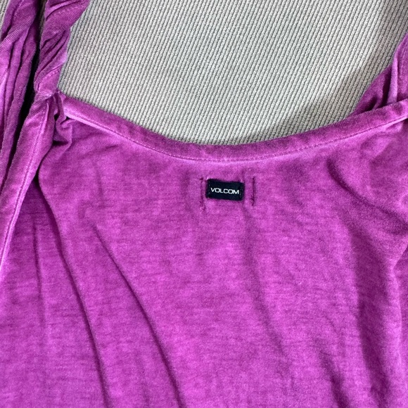 Volcom Women’s Pink Tank Top Twisted Straps Knot Optional Size L - Picture 5 of 6